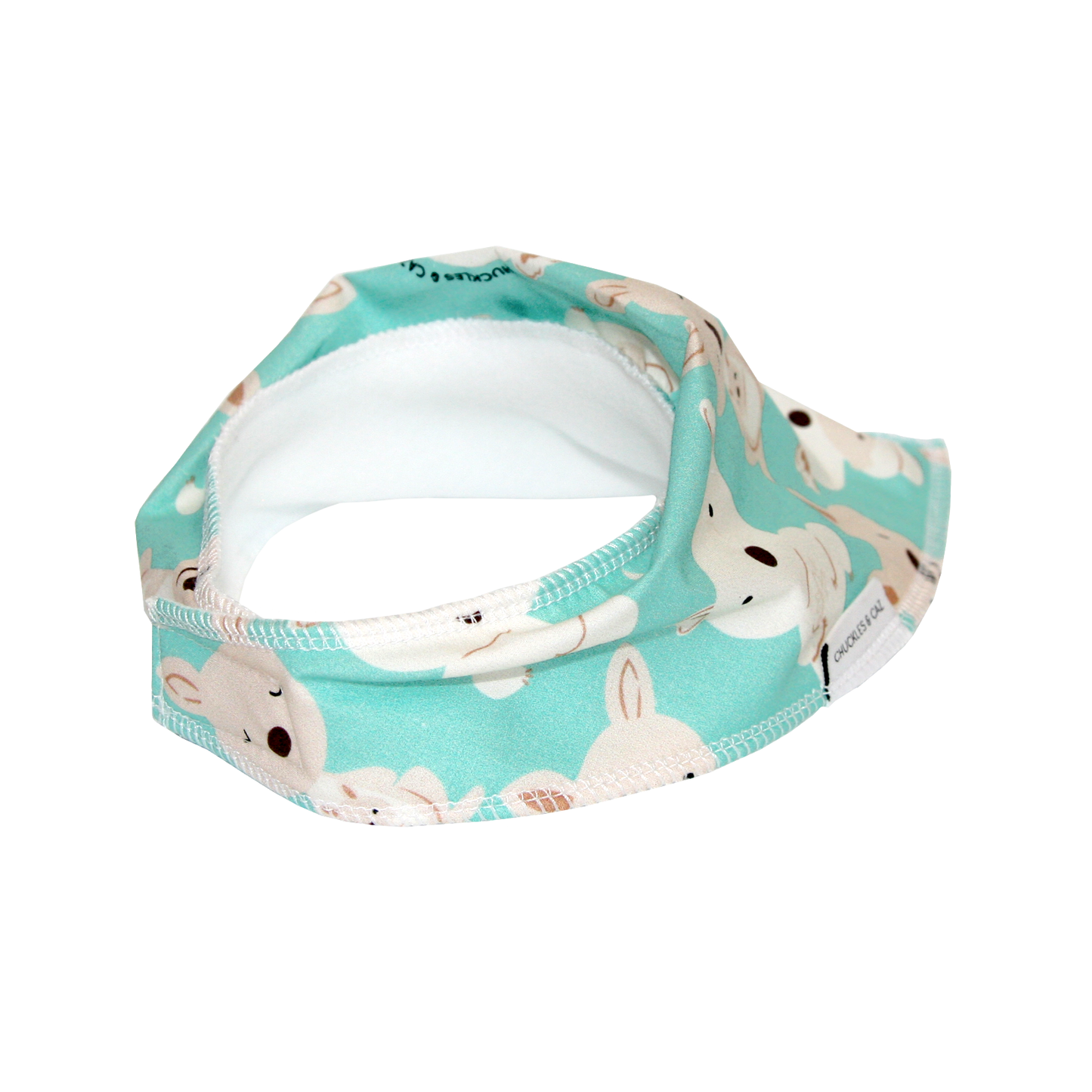 Chuckles and Caz baby bib aqua koala rear view