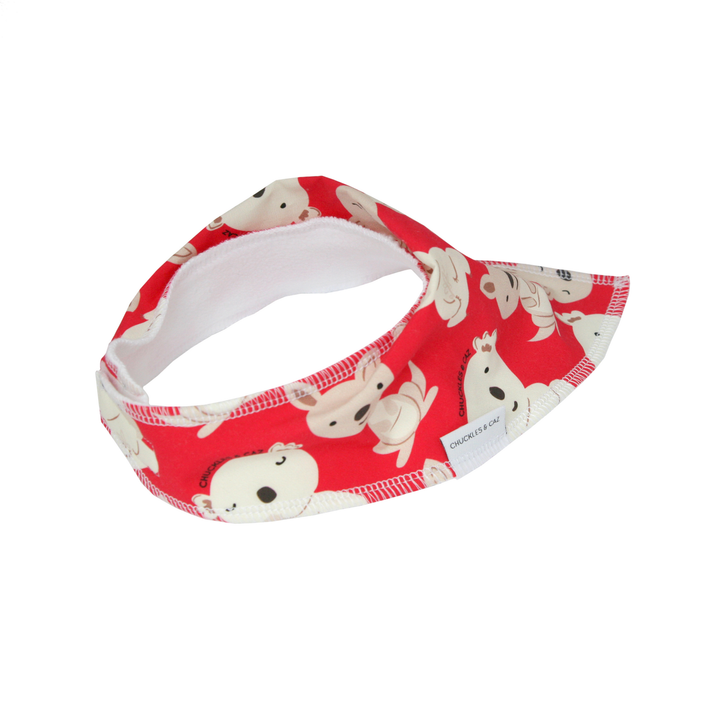 Chuckles and Caz baby bib pink koala back view